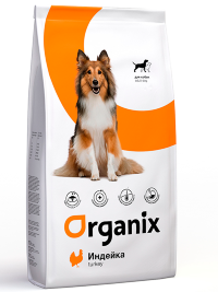 ORGANIX корм для взрослых собак с индейкой для чувствительного пищеварения (Adult Dog Turkey)