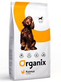 ORGANIX корм для взрослых собак с курицей и цельным рисом (Adult Dog Chicken)