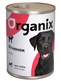 ORGANIX Консервы для собак с ягненком 8х410гр