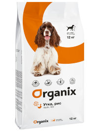 ORGANIX корм для собак Контроль веса с уткой и рисом (Weight Control) 