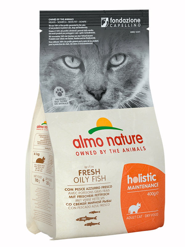 ALMO NATURE корм для взрослых кошек с Белой рыбой и коричневым Рисом (Holistic - Adult Cat White Fish&Rice)