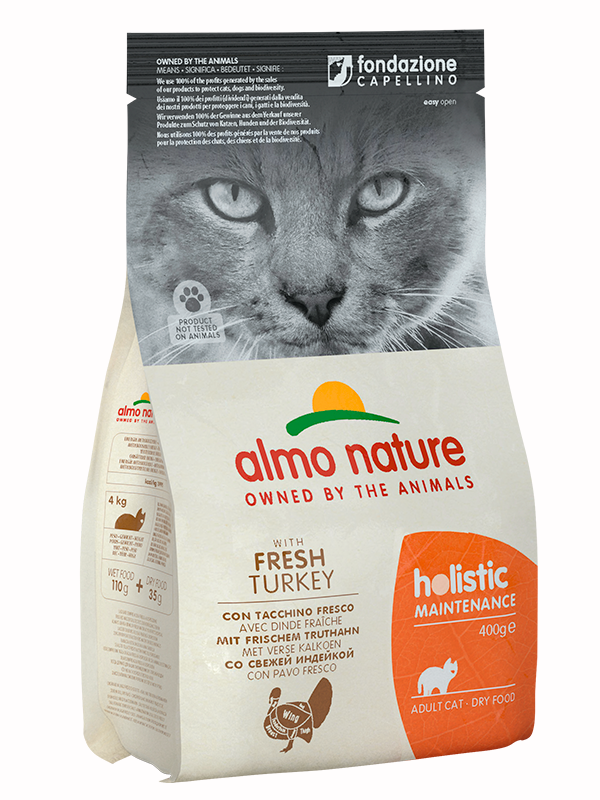 ALMO NATURE корм для Взрослых кошек с Индейкой (Holistic - Turkey)
