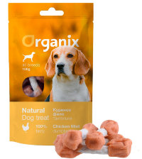 ORGANIX Лакомство для собак «Куриные гантельки» (100% мясо) 100гр