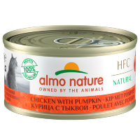 ALMO NATURE консервы для Кошек с Курицей и Тыквой 75% мяса (HFC Natural Adult Cat Chicken&Pumpkin) 24х70гр