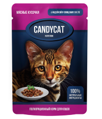 CANDYCAT консервы для кошек Индейка с овощами в желе, 24шт х 85г