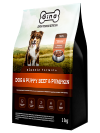 GINA Classic Говядина с Тыквой сухой корм для собак и щенков (Dog&amp;Puppy Beef&amp;Pumpkin)
