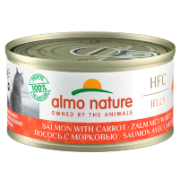 ALMO NATURE консервы для Кошек с Лососем и Морковью 75% мяса (HFC Natural Adult Cat Salmon&Carrot) 24х70гр