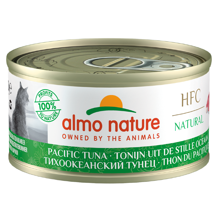 ALMO NATURE консервы для Кошек с Тихоокеанским Тунцом (HFC Natural Adult Cat Pacific Tuna) 24х70гр
