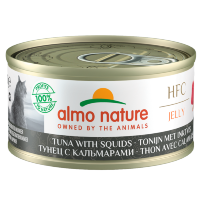 ALMO NATURE консервы для Кошек с Тунцом и Кальмарами (HFC Natural Adult Cat Tuna&Squids) 24х70гр