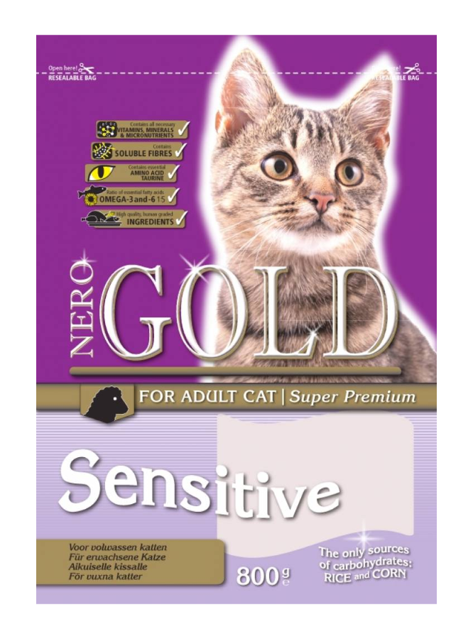 NERO GOLD Sensitive корм для кошек с чувствительным пищеварением Ягненок