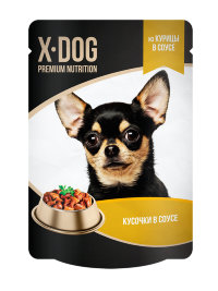 X-DOG Консервы для собак курица в соусе 24х85гр=1,7кг