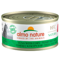 ALMO NATURE консервы для Кошек с Тунцом и Сладкой кукурузой (HFC Natural Adult Cat Tuna&Sweet Corn) 24х70гр
