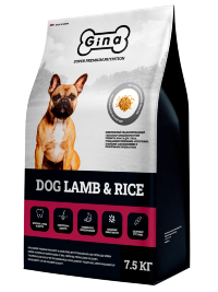 GINA Dog Lamb &amp; Rice гипоаллергенный корм для собак (Dog-24)