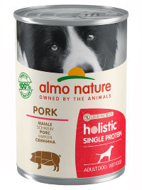 ALMO NATURE консервы Holistic для собак с чувствительным пищеварением с Свининой (Monoprotein - Pork), 24х400грг