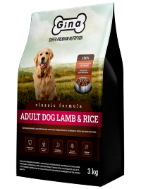 GINA Classic ЯГНЕНОК с Рисом сухой корм для собак (Dog Lamb&Rice)