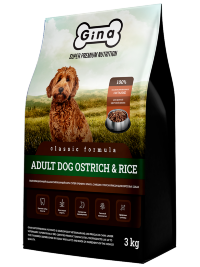 GINA Classic СТРАУС с Рисом сухой корм для собак (Dog Ostrich&Rice)