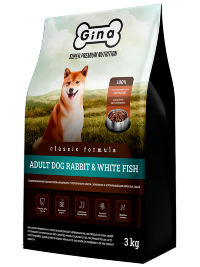 GINA Classic КРОЛИК с Белой Рыбой сухой корм для собак (Dog Rabbit&White Fish)