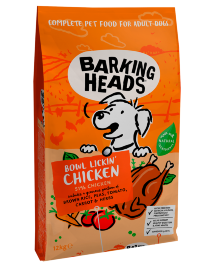 BARKING HEADS корм для собак с Чувствительным пищеварением с Курицей и Рисом "До последнего кусочка"