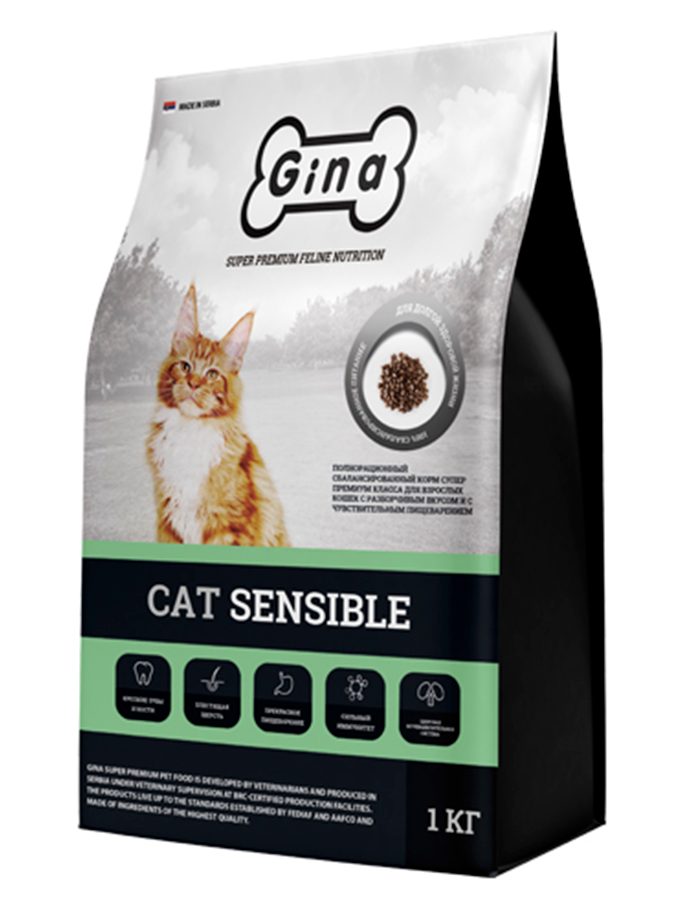 GINA Gina Cat Sensible корм для кошек с чувствительным пищеварением