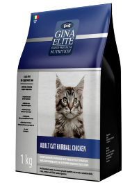 GINA Elite Cat Hairball корм для вывода комков шерсти у кошек с Курицей