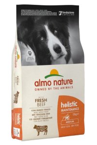 ALMO NATURE корм для взрослых собак Средних пород с говядиной Holistic