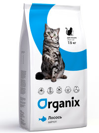 ORGANIX Натуральный корм для кошек со свежим лососем и рисом (Adult Cat Salmon)