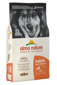 ALMO NATURE корм для взрослых собак Крупных пород с Лососем Holistic
