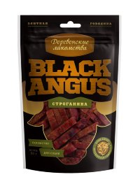 Вяленые лакомства "Black angus" строганина  из говядины 50 г